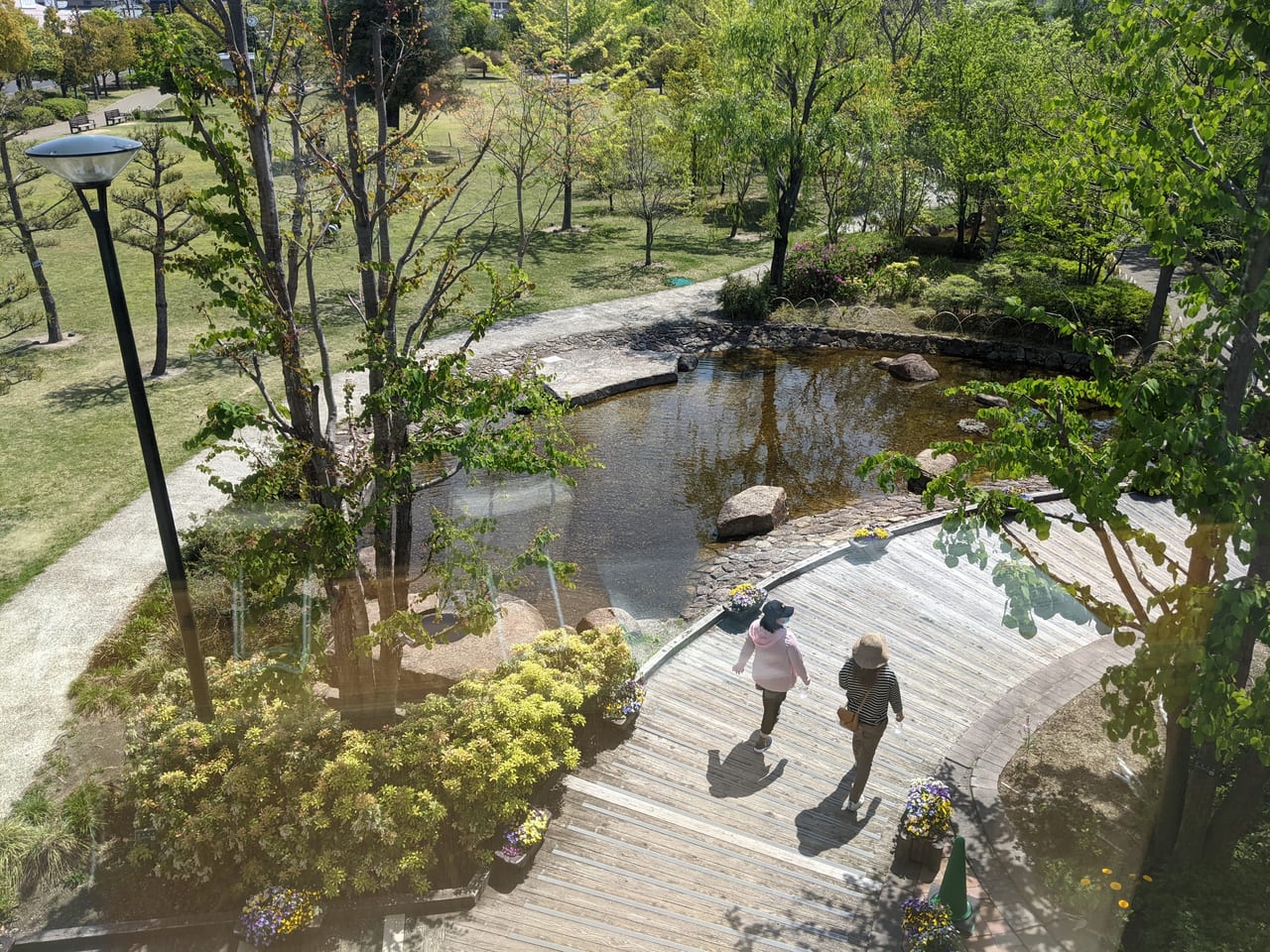 西大寺緑花公園の図書館からの眺め