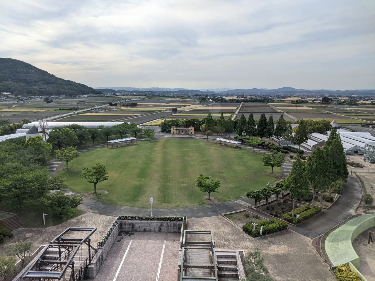 岡山市サウスヴィレッジ展望塔からの風景
