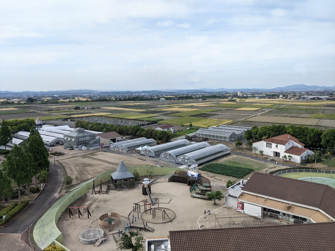 岡山市サウスヴィレッジ展望塔からの風景