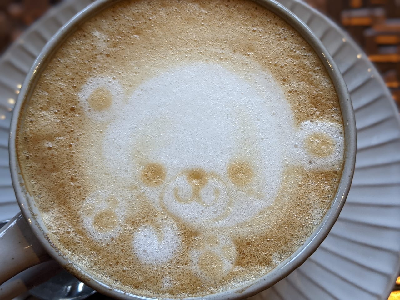 しろくまカフェのカフェラテ（ラテアート）