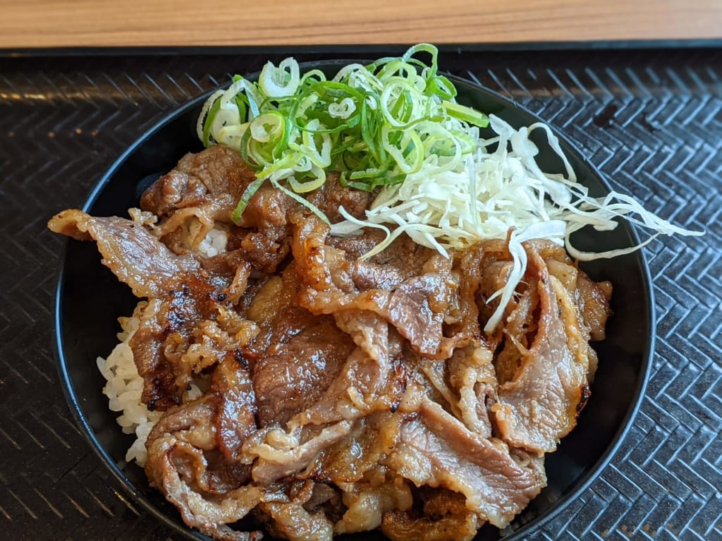 韓丼東岡山店のカルビ丼（並）