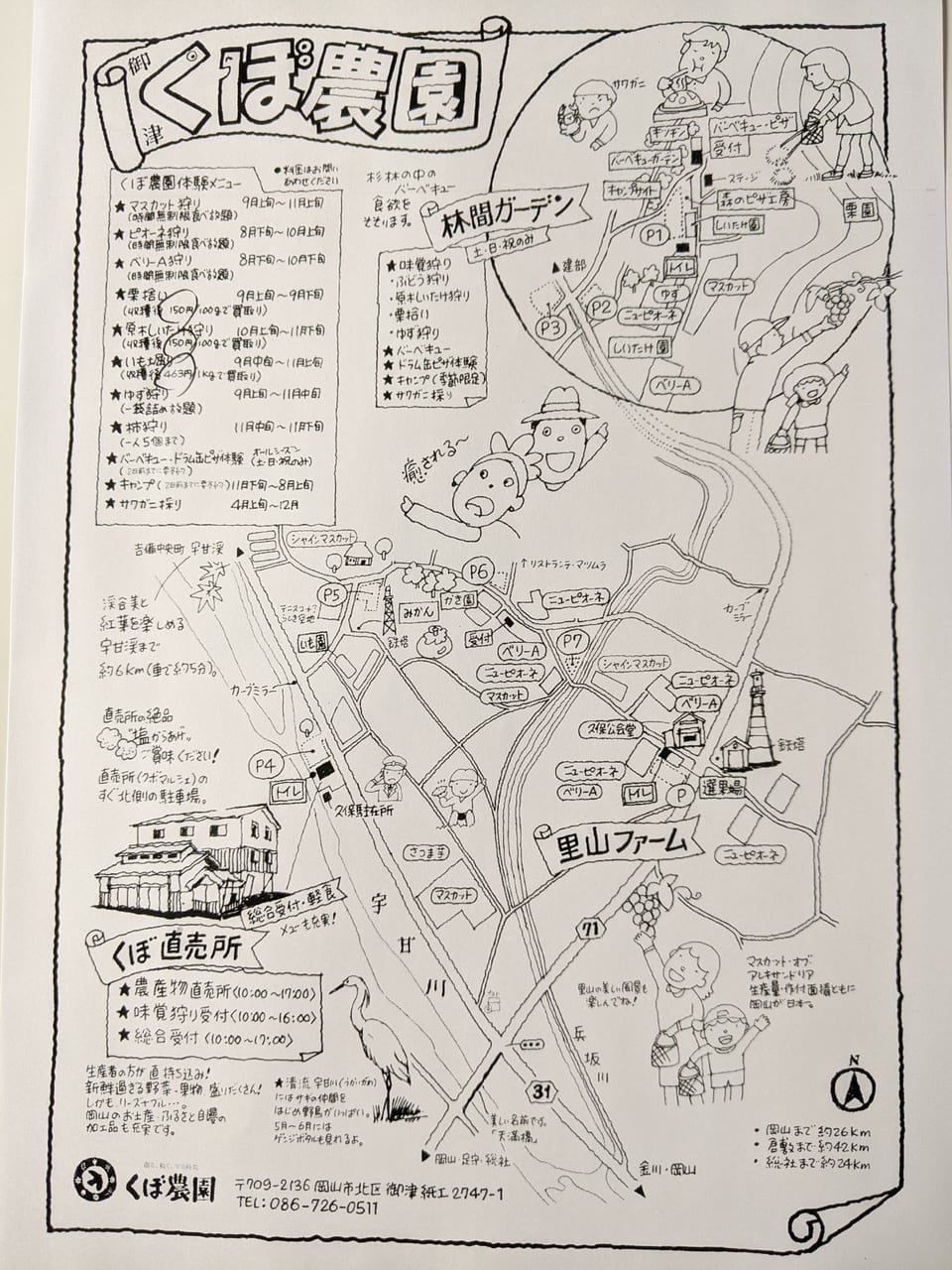 くぼ農園の全体図