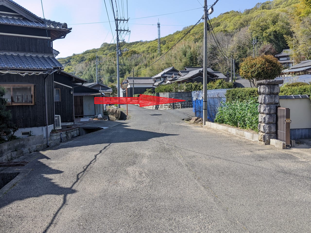 芥子山のアプローチ