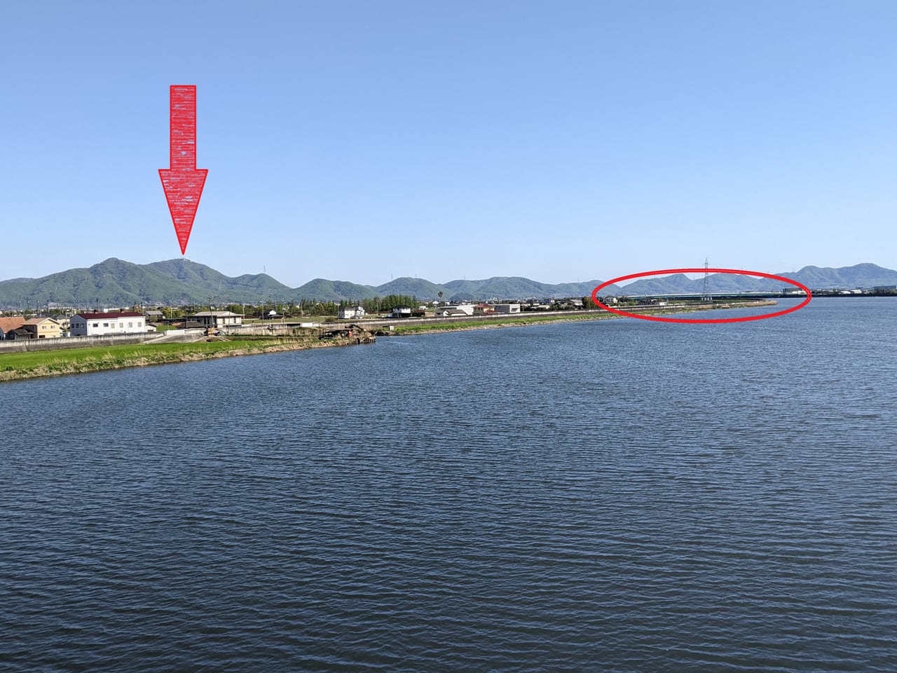 笹ケ瀬令和橋からの風景