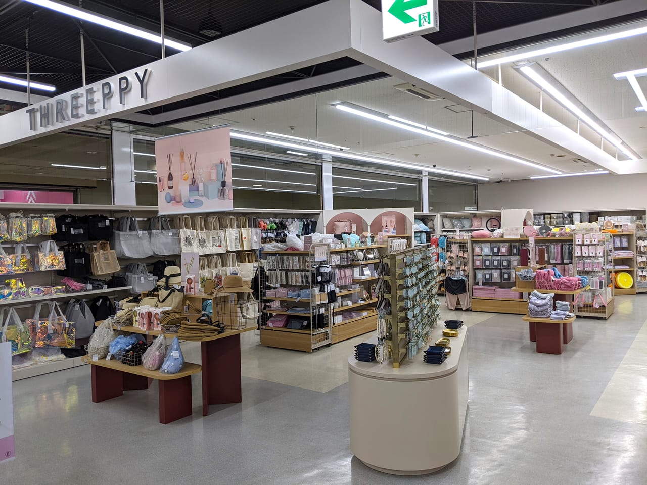 「ダイソー（THREEPPY） ディオ岡山南店」の店内