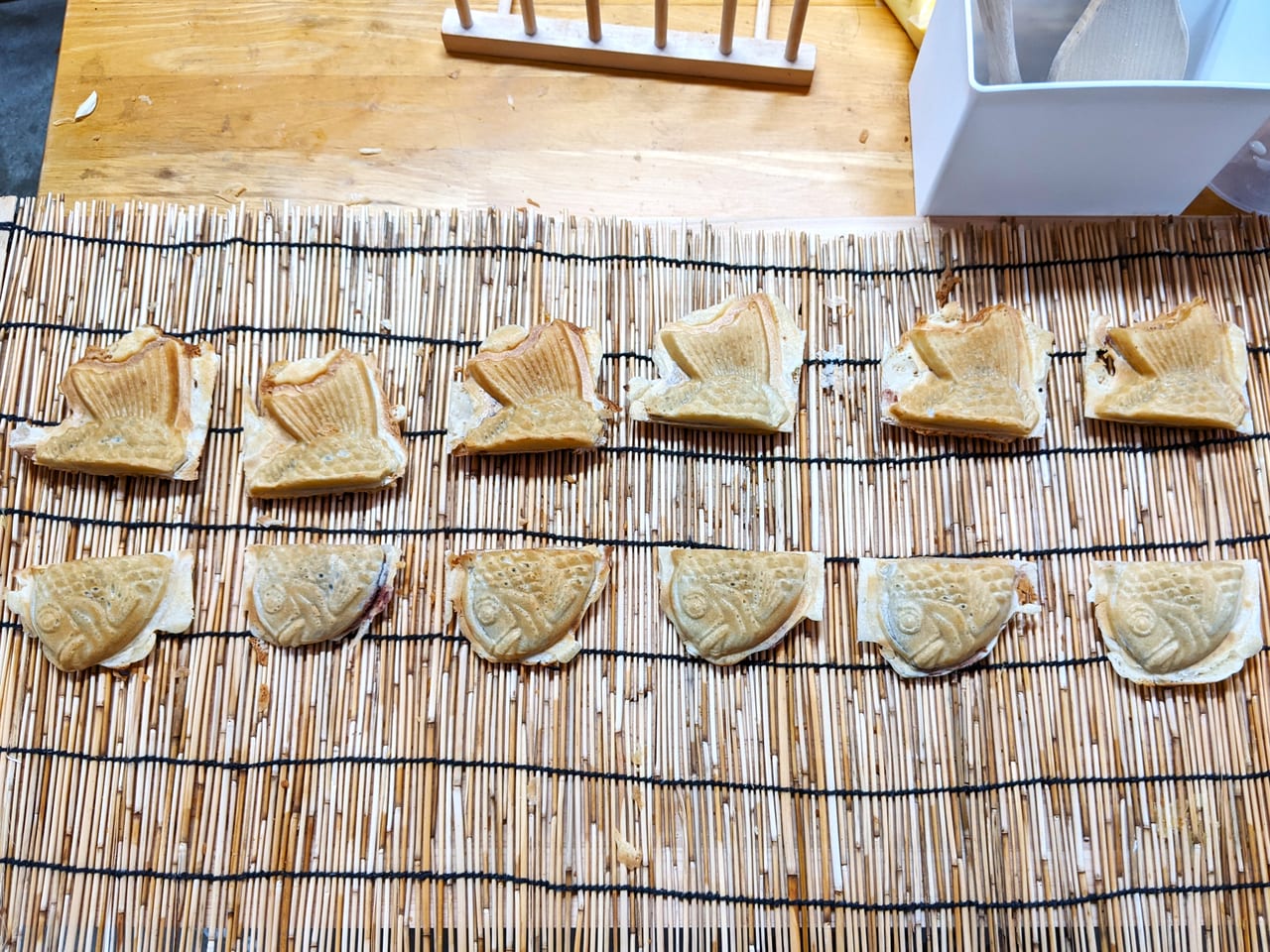 「たい焼き虎一」の半身のたい焼き