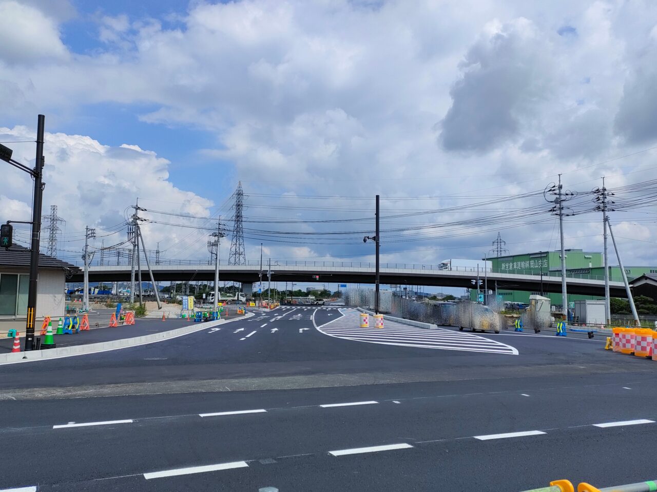 岡山環状南道路（延伸付近）※岡山児島線付近から国道2号バイパス方向の様子）