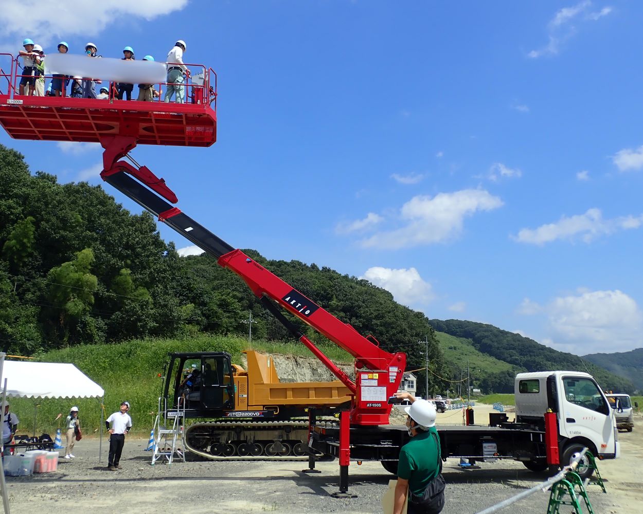 京橋朝市×堤防工事体験イベント