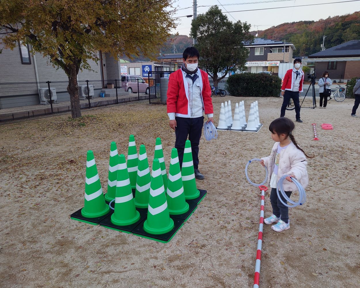京橋朝市×堤防工事体験イベント