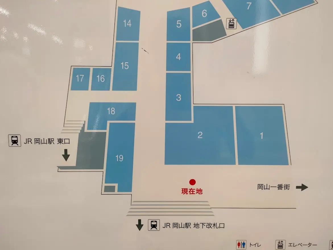 PESCA OKAYAMA（ペスカ岡山）フロアマップ