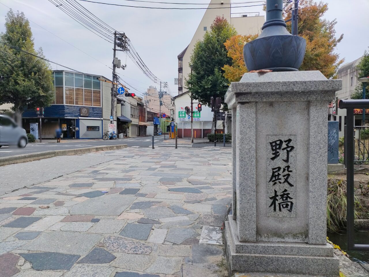 西川緑道公園筋(野殿橋)