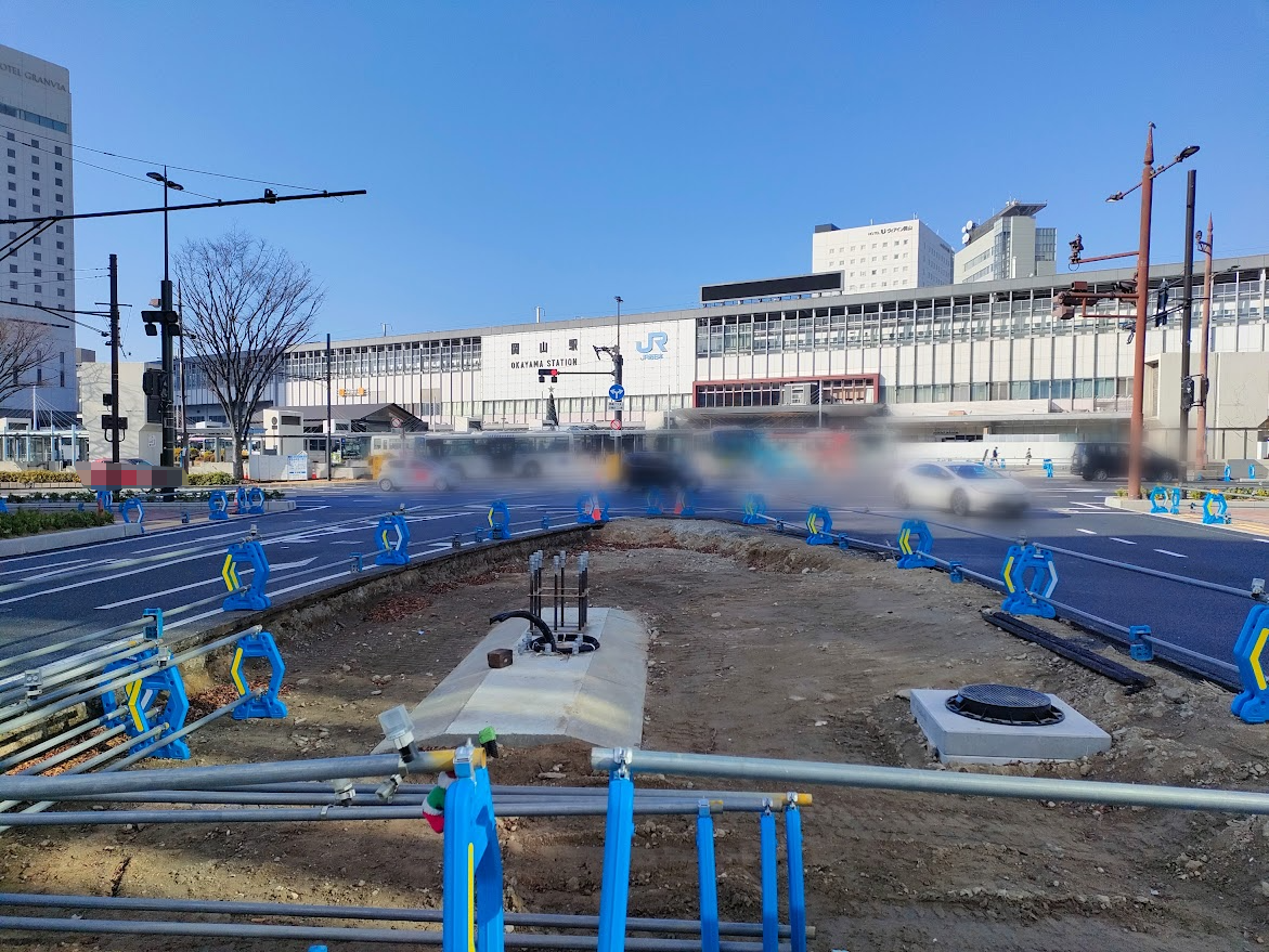 岡山駅前広場への路面電車乗り入れ整備事業